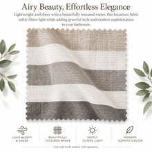 Kate Aurora Akua Autumn Lux Accents Linen Blend Fabric Shower Curtain