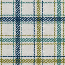 Kate Aurora 1 Piece Joshua Plaid Tattersall Tab Top Window Curtain Panel - 84 in. Long