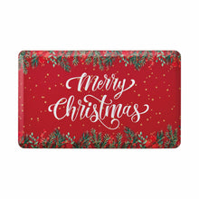 Kate Aurora Classic Merry Christmas Heavy Duty Anti Fatigue Non-Skid Memory Foam Kitchen Floor Mat - 18 in. W x 30 in. L