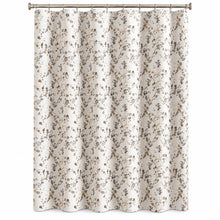 Kate Aurora Arlo Taupe Cherry Blossom Shabby Chic Fabric Shower Curtain