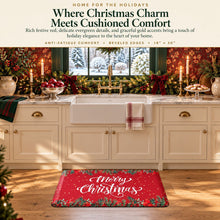 Kate Aurora Classic Merry Christmas Heavy Duty Anti Fatigue Non-Skid Memory Foam Kitchen Floor Mat - 18 in. W x 30 in. L