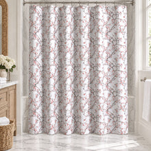 Kate Aurora Arlo Rose Pink Cherry Blossom Shabby Chic Fabric Shower Curtain