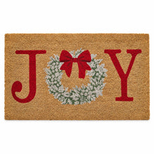 Kate Aurora Christmas Joy Holiday Bristled Coir Outdoor Welcome Mat - 18"x30"