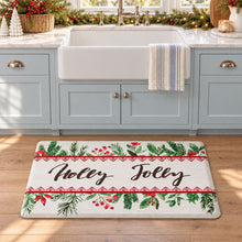 Kate Aurora Heavy Duty Holly Jolly Anti Fatigue Non-Skid Memory Foam Kitchen Floor Mat - 18 in. W x 30 in. L