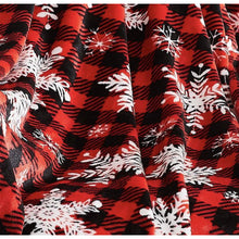 Kate Aurora Winter Plaid Christmas Snowflakes Accent Throw Blanket - 50" x 60"