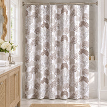 Kate Aurora Lux Woodland Reverie Printed Jacquard Fabric Shower Curtain