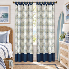 Kate Aurora 1 Piece Joshua Plaid Tattersall Tab Top Window Curtain Panel - 84 in. Long