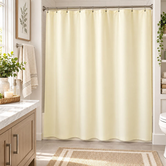 Kate Aurora The Clean Home Collection Heavy Duty Ivory PEVA Shower Curtain Liner - Standard Size