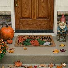 Kate Aurora Happy Fall Sleeping Gnome Bristled Coir Outdoor Welcome Home Mat - 18"x30"