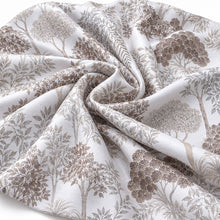 Kate Aurora Lux Woodland Reverie Printed Jacquard Fabric Shower Curtain