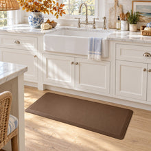 Kate Aurora Chef Grade Oversized Anti Fatigue Kitchen Mat With Beveled Edges - 20 in. W x 40 in. L - Brown
