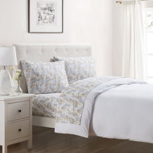 Kate Aurora Holiday Essentials Cozy Bed Collection Deep Pocket 100% Cotton Flannel Christmas Gold Pines 4 Piece Sheet Set - Full