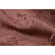 Kate Aurora Autumn Spice Porto Raised Jacquard Rod Pocket Austrian Tasseled Window Valance