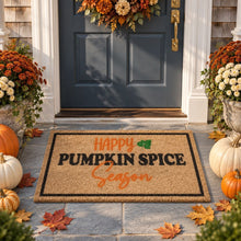 Kate Aurora Happy Pumpkin Spice Season Bristled Coir Outdoor Welcome Home Mat - 18"x30"