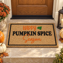 Kate Aurora Happy Pumpkin Spice Season Bristled Coir Outdoor Welcome Home Mat - 18"x30"