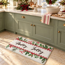 Kate Aurora Heavy Duty Holly Jolly Anti Fatigue Non-Skid Memory Foam Kitchen Floor Mat - 18 in. W x 30 in. L