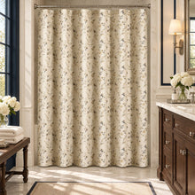 Kate Aurora West Village Kristi Floral Beige Fabric Shower Curtain