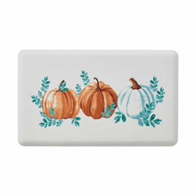 Kate Aurora Teal Pumpkins Anti Fatigue Non-Skid Memory Foam Kitchen Floor Mat - 18 in. W x 30 in. L