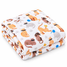 Kate Aurora Ultra Soft & Plush Kittens & Yarn Balls Accent Fleece Throw Blanket - 50 in. W x 60 in. L