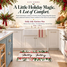 Kate Aurora Heavy Duty Holly Jolly Anti Fatigue Non-Skid Memory Foam Kitchen Floor Mat - 18 in. W x 30 in. L