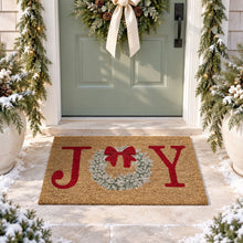 Kate Aurora Christmas Joy Holiday Bristled Coir Outdoor Welcome Mat - 18"x30"
