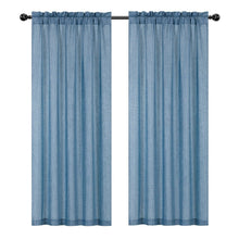 Kate Aurora 1 Piece Moroccan Sparkle Rod Pocket Semi Sheer Voile  Window Curtain Panel - Blue