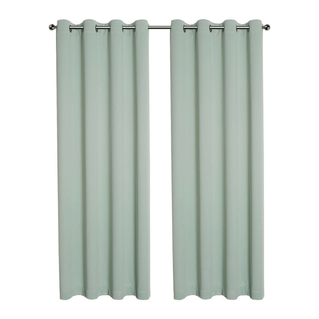 Kate Aurora Hotel Living 2 Pack 100% Blackout Grommet Top Sage Green Curtain Panels - 50 in. W x 45 in. L, Sage Green