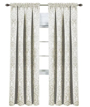 Kate Aurora Royal Living 2 Piece Rod Pocket Damask Design 95% Blackout Curtain Panels - 63 in. Long - Ivory
