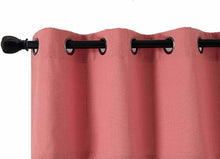 Kate Aurora Oversized Grommet Top Solid Color Window Valance - 50 in. W x 18 in. L, Coral