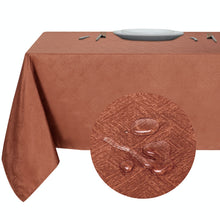 Kate Aurora Diamond Textured Spill And Stain Proof All Purpose Fabric Tablecloth - 60 in. W x 104 in. L (8-10 Chairs), Spice