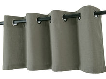 Kate Aurora Oversized Grommet Top Solid Color Window Valance - 50 in. W x 18 in. L, Monroe Gray