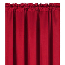 Kate Aurora 6 Piece Maison Estate Collection Semi Sheer Window Curtains & Beaded Valance Set - Christmas Red
