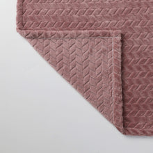Kate Aurora Herringbone Shag Ultra Soft & Plush Accent Throw Blanket - 50 in. W x 60 in. L - Rose