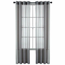 GoodGram Basic Home Grommet Top Sheer Single Window Curtain - 52 in. W x 45 in. L, Gray