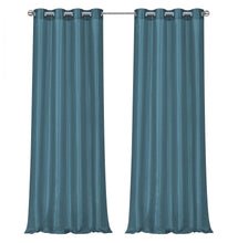 Kate Aurora Artisan Lightweight Transparent Faux Silk Sheer Grommet Single Curtain Panel - 52 in. W x 63 in. L, Seaside Blue