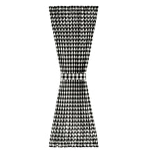 Kate Aurora Plaid Country Farmhouse French Door Curtain Panel With Matching Tieback - 25W x 40L, Black