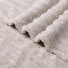 Kate Aurora Modern Lux Ultra Soft & Plush Ribbed Accent Throw Blanket - 50 in. W x 60 in. L - Beige