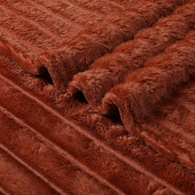 Kate Aurora Modern Lux Ultra Soft & Plush Ribbed Accent Throw Blanket - 50 in. W x 60 in. L - Pumpkin