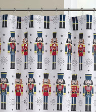 Kate Aurora Holiday Living Christmas Nutcrackers Fabric Shower Curtain