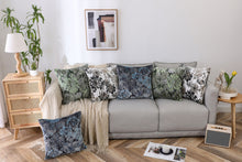 Kate Aurora 1 Piece Jacobean Floral Chenille Ultra Plush & Fluffy 18"x 18" Filled Accent Throw Pillow With Removable Shell/Co