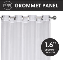 GoodGram Montauk Accents 2 Piece Grommet Top Summery Sheer Voile Window Curtain Panels For Extra Long & Taller Windows - 95 i