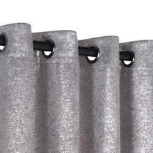 GoodGram Montauk Accents 2 Piece Grommet Top Sparkly Metallic Light Filtering Window Curtains