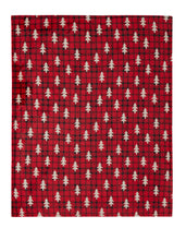Kate Aurora Ultra Soft & Plush Red And Black Christmas Plaid Tree Check Accent Throw Blanket - 50 in. W x 60 in. L