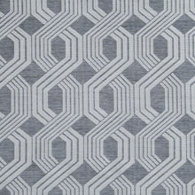 Kate Aurora Contemporary Living 2 Pack Semi Sheer Geometric Grommet Top Curtain Panels - Gray