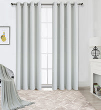 Kate Aurora 100% Hotel Blackout Thermal Insulated Grommet Curtains - 50 in. W x 45 in. L, Gray
