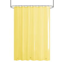 Kate Aurora Transparent Pastel 6 Gauge Hotel Non-Toxic Odor Free PEVA Shower Curtain Liner - Mold & Mildew Resistant - Yellow