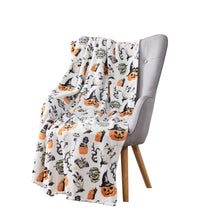 Kate Aurora Halloween Spooky Goblins & Pumpkin Friends Ultra Soft & Plush Oversized Throw Blanket