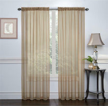 GoodGram 2 Piece Rod Pocket Elegant Sheer Voile Curtain Panels - 52 in. W x 84 in. L, Antique