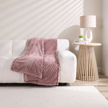 Kate Aurora Leylani Ultra Soft & Plush Luxurious Accent Throw Blanket - 50 in. W x 60 in. L - Rose