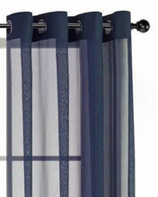 GoodGram Basic Home Grommet Top Sheer Single Window Curtain - 52 in. W x 84 in. L, Navy